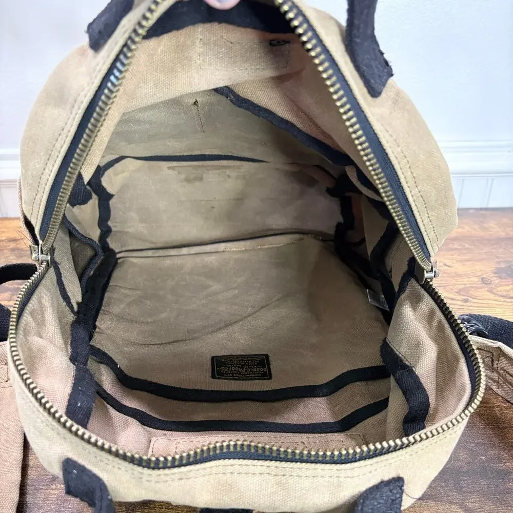 Readywares Supply Co Waxed‎ Canvas Backpack Durable 9 Pockets Hiking Outdoors